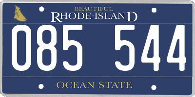 RI license plate 085544