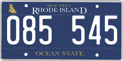 RI license plate 085545