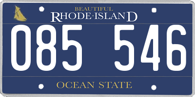 RI license plate 085546