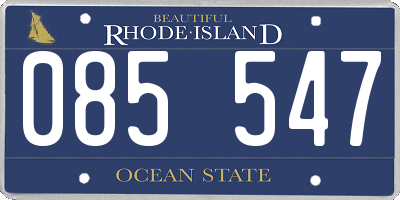 RI license plate 085547