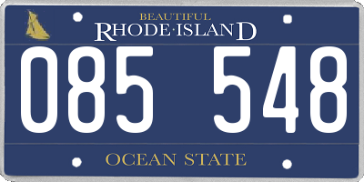 RI license plate 085548
