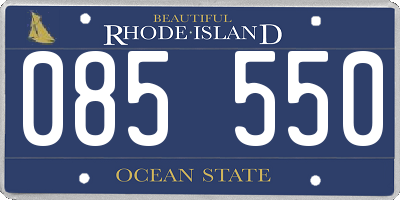 RI license plate 085550
