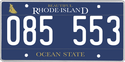 RI license plate 085553