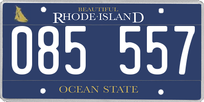 RI license plate 085557