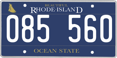 RI license plate 085560