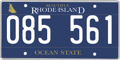 RI license plate 085561
