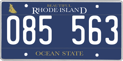 RI license plate 085563