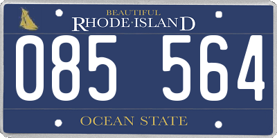 RI license plate 085564