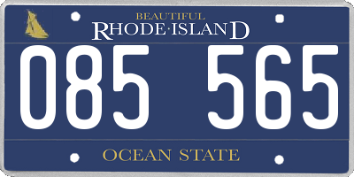 RI license plate 085565