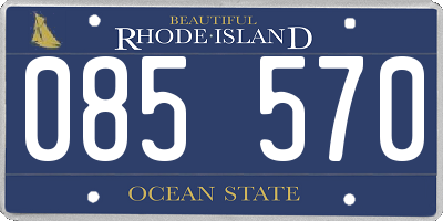 RI license plate 085570