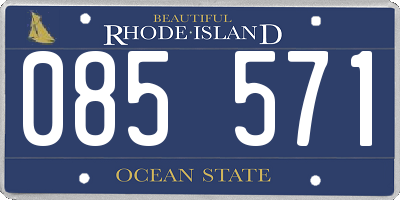 RI license plate 085571