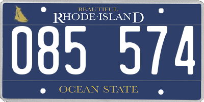 RI license plate 085574