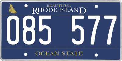 RI license plate 085577