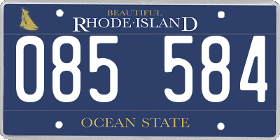 RI license plate 085584