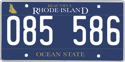 RI license plate 085586