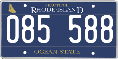 RI license plate 085588