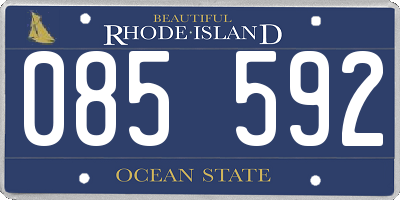 RI license plate 085592