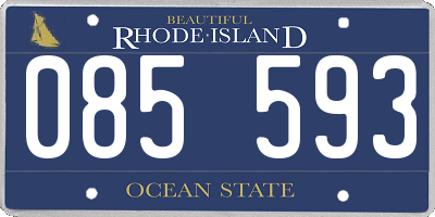 RI license plate 085593