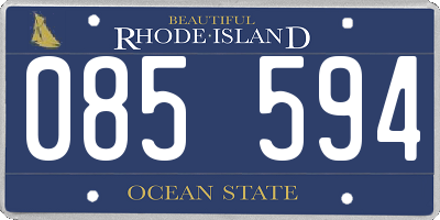 RI license plate 085594