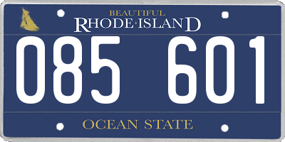 RI license plate 085601
