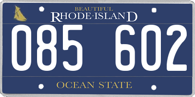 RI license plate 085602