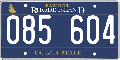 RI license plate 085604