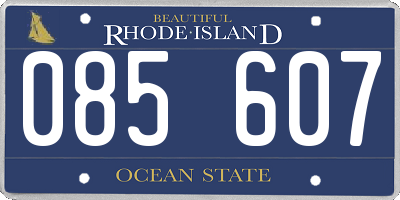 RI license plate 085607