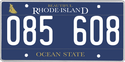 RI license plate 085608
