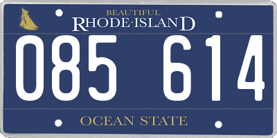 RI license plate 085614