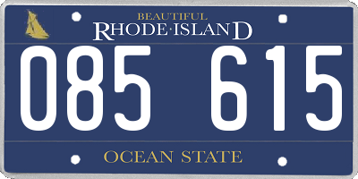 RI license plate 085615