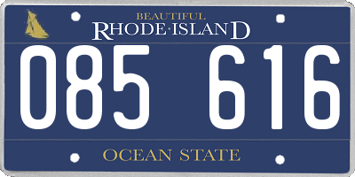RI license plate 085616