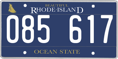 RI license plate 085617