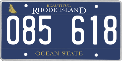 RI license plate 085618