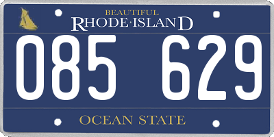 RI license plate 085629