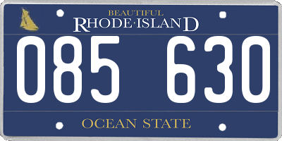 RI license plate 085630