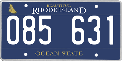RI license plate 085631