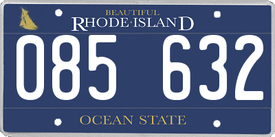 RI license plate 085632