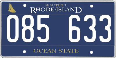 RI license plate 085633