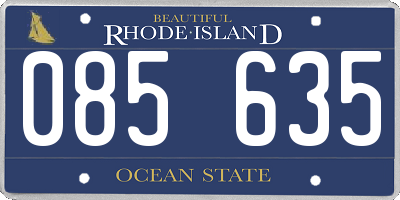 RI license plate 085635