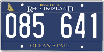 RI license plate 085641