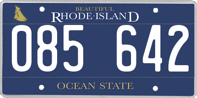 RI license plate 085642