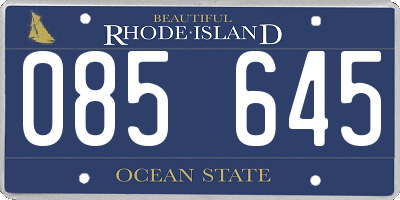 RI license plate 085645