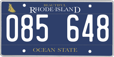 RI license plate 085648