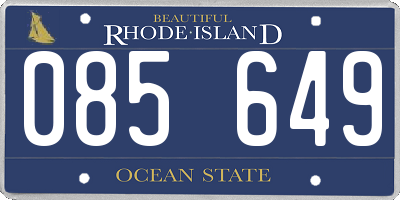 RI license plate 085649