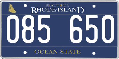 RI license plate 085650