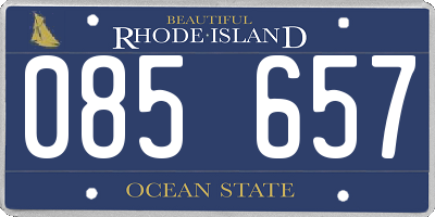 RI license plate 085657