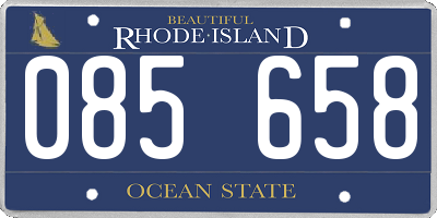 RI license plate 085658