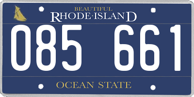 RI license plate 085661