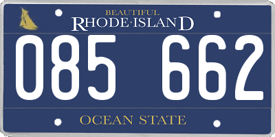 RI license plate 085662