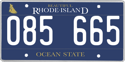 RI license plate 085665